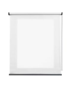 Estor traslúcido enrollable con acabados metálicos blanco, 160 x 180cm