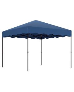 Carpa plegable 297x297x287 cm metal, tela oxford color azul Outsunny