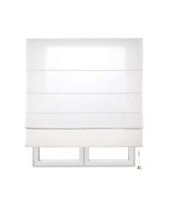 Estor plegable con varillas, estor traslúcido liso crudo, 90 x 250cm