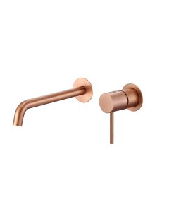 Grifo de lavabo empotrado monomando serie monza – oro rosa cepillado