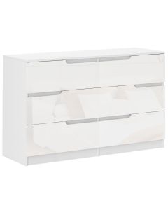 Cómoda 120x40x75 cm color blanco Homcom, hogar - muebles de dormitorio