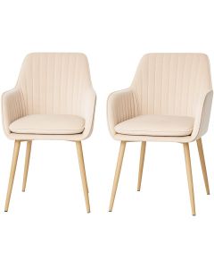 Dupi sillas de comedor javea | pack 2 unidades | beige