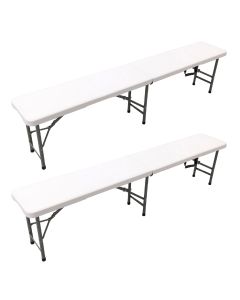 Pack 2 Bancos Plegables Solid 180x30x43cm 6 Personas Normativa EN 581 THW