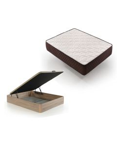 Pack canapé y colchón 150x190 beis descansin