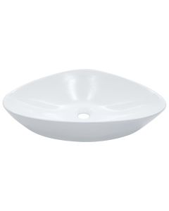 vidaXL lavabo 58,5x39x14 cm cerámica blanco