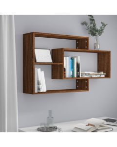 Estantería pared madera ingeniería roble marrón 104x20x58,5 cm