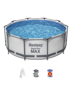 Piscina desmontable tubular Bestway steel pro max 305x100 cm con escalera 7