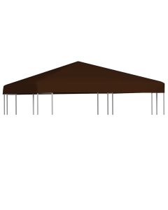 vidaXL toldo de cenador marrón 310 g/m² 3x3 m