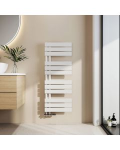 Emke radiador toallero agua caliente 1041x400mm, 456w, blanco, lateral