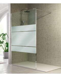 Panel fijo de ducha fresh plata brillo - 118.5/120 cm