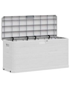 vidaXL caja de almacenamiento de jardín 280 l gris claro