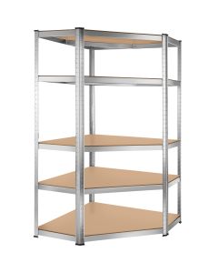 Tectake estantería industrial, 5 baldas hasta 875 kg, 180x89.5x89.5cm plata