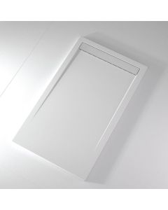 Plato de ducha pizarra clever blanco  80x100 cm rejilla color