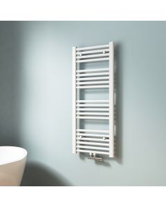 Emke radiador toallero agua caliente tubo redondo blanco 100x40cm