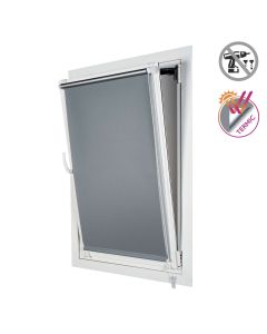 Estor opaco easyfix, instalación sin taladrar plata, 45 x 180cm