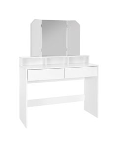 Tocador con espejo de 3 piezas 100x40x140cm blanco ecd germany
