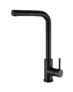 Valaz grifo de cocina  extraíble redondo negro mate