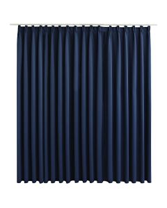 vidaXL cortina opaca con ganchos azul 290x245 cm