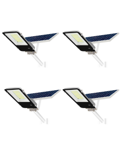 4x farola LED 200w solar exterior ip65 200 LEDs 4000 lm 6000k blanco frío