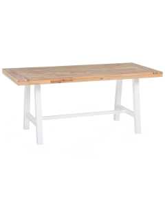 Mesa de jardín scania 170 cm 80 cm madera de acacia blanco
