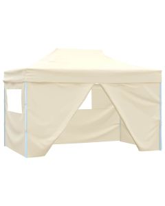 vidaXL carpa pleglable pop-up con 4 paredes 3x4,5 m blanco crema