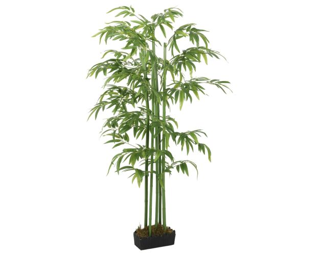 vidaXL árbol de bambú artificial con 576 hojas verde 150 cm