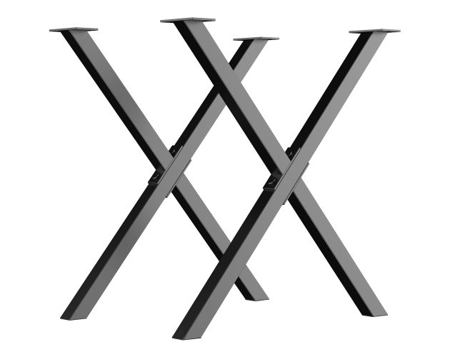 Patas para mesa acero negro 40x2.5x43 cm