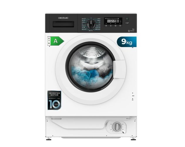 Cecotec lavadora 9kg integrable bolero dresscode 940 bi inverter a. 1400rpm