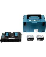 Makita pack energía li-ion 18v + 2 baterías 18v 4.0ah + 1 cargador doble co