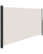 Tectake toldo lateral retráctil, acero y poliéster, 300x200 cm, beige