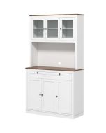 Alacena de cocina 100x40x180 cm color blanco Homcom, hogar - cocina