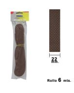Cinta persiana - wolfpack - marrón - 22 mm - rollo 6 metros - polipropileno