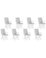 Conjunto de 8 cojines de respaldo/asiento maui premium gris jaspeado