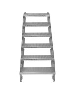 Escalera galvanizada ajustable de 6 escalones 600mm de ancho