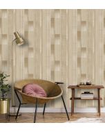 Papel pintado texturizado tnt tablas madera envejecida beige