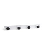 Perchero de pared rei 2-c387.4.48 | 352x40x29 mm | aluminio