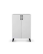 Armario multiusos - zapatero catterhouse rodas blanco 60x33x87 cm con 2 pue
