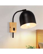 Nettlife aplique pared E27 negro 21.7x20.5
