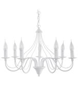 Candelabro minerva 7 blanco acero 60x80x60cm