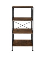 Estantería estilo industrial 4 baldas 61,5x34,5x133x5 cm madera clara