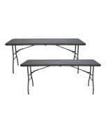 Pack 2 mesas plegables rectangulares para catering 180x74cm Thinia Home