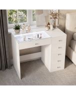 VANITII Tocador de maquillaje con luz blanco 92 x 55 x 81 cm