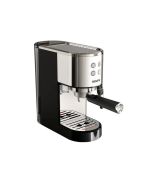 Máquina de espresso krups a bomba, inox, diseño compacto, parada automática