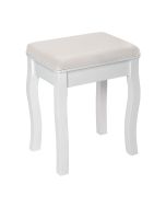 Taburete de tocador blanco, blanco