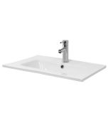 Lavabo de ceramica empotrado 61x16,5x46cm blanco ecd germany