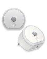 2x luz nocturna LED cálida 3000k, sensor, puerto usb y tipo c 12w