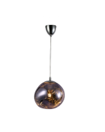 Lámpara coLGante moderna cristal azul E27 "melti" d280mm