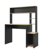 Mesa de ordenador 114x45x138 cm bicolor Homcom, oficina - escritorios