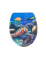 Tapa wc sinobath océano tropical dekor amortiguada