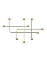 Gancho de pared de metal "samara" - 107 x 10 x 64 cm - oro